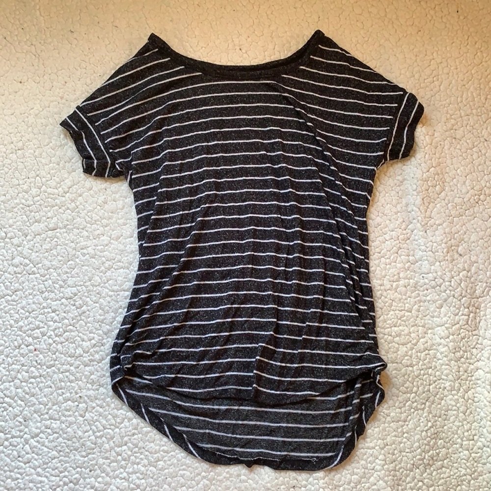 Maurices Black and White Striped Top